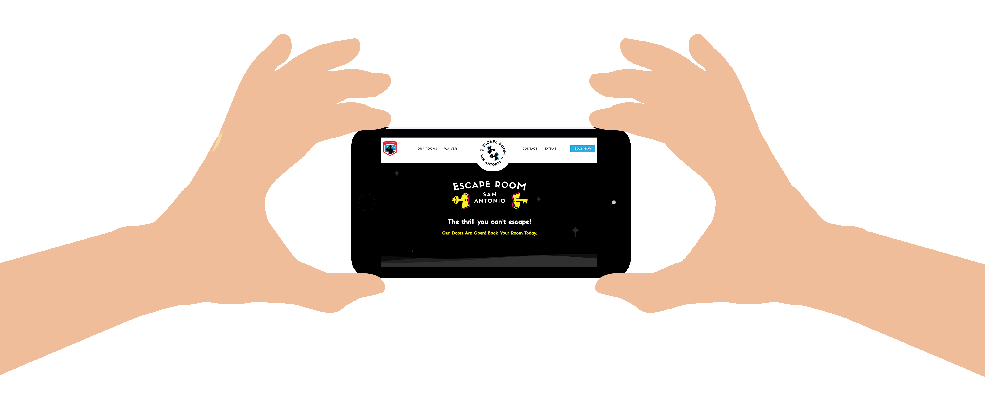hands holding iPhone | saboteur