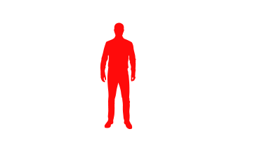 6 white outlines of people standing | saboteur